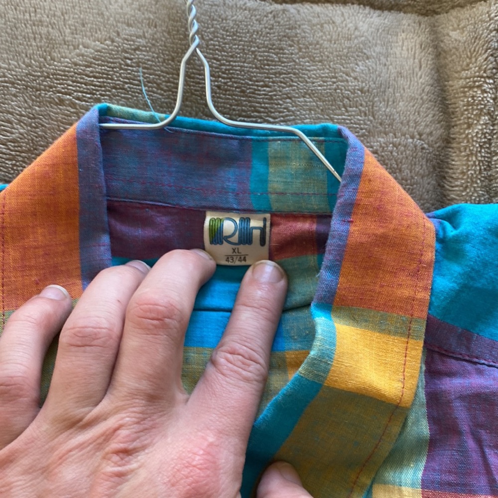 Multicolored button down funky XL - Picture 2 of 3